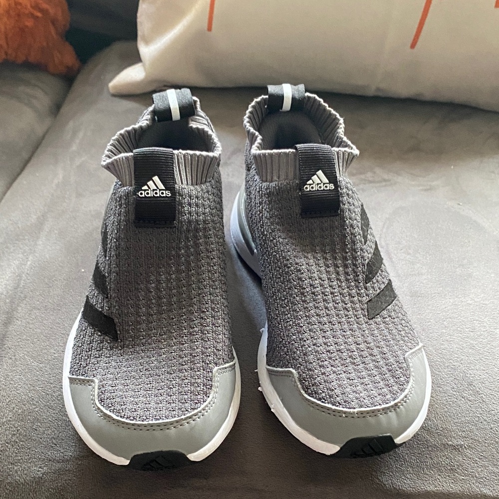 Adidas Kids Gray Slip-On Sneakers